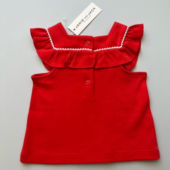 NWT JANIE AND JACK ruffle top size 6-12 months - Picture 5 of 5